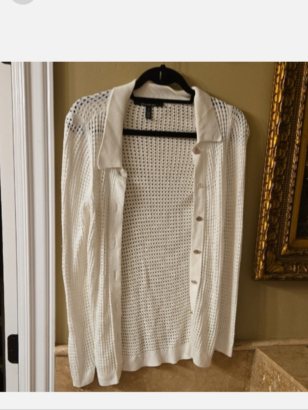 Elegant White Knit Sweater